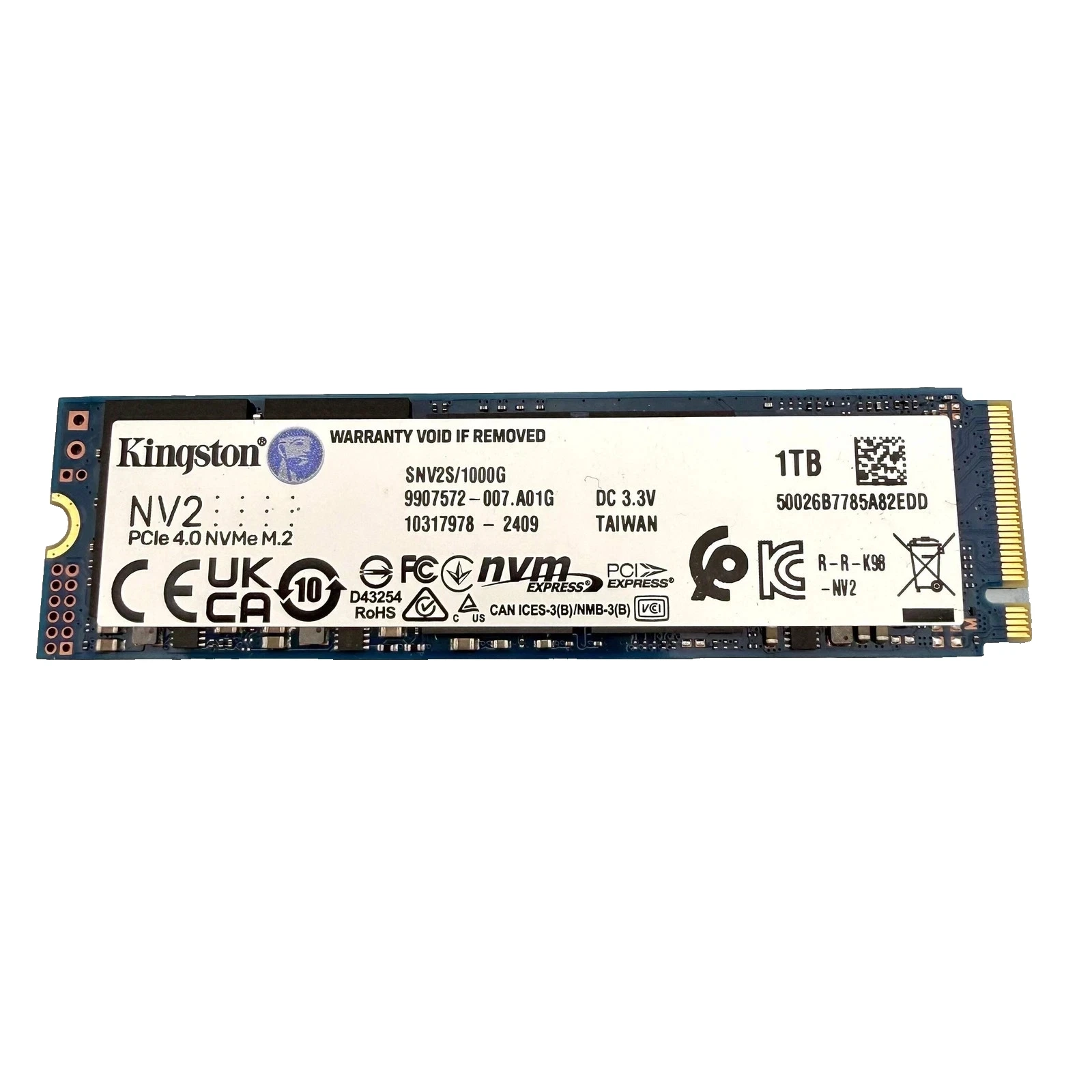 Kingston NV2 1TB M.2 NVMe Internal SSD SNV2S/1000G | Blessing