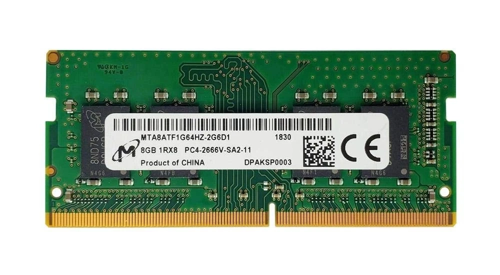 Micron 8GB DDR4 1Rx8 PC4-2666V-SA2 Memory Module | Blessing Computers